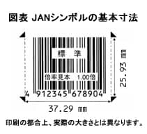 図表　JANシンボルの基本寸法